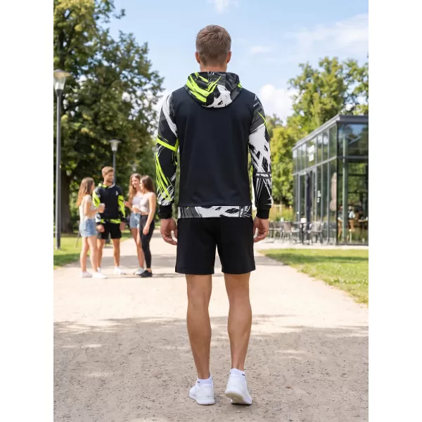 Pánska funkčná mikina premium ALTISPORT VOJ/ALM039MI01 ČIERNOŽLTÁ 