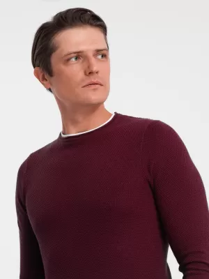 Pánsky sveter OMBRE om -sw -0103 gaštan