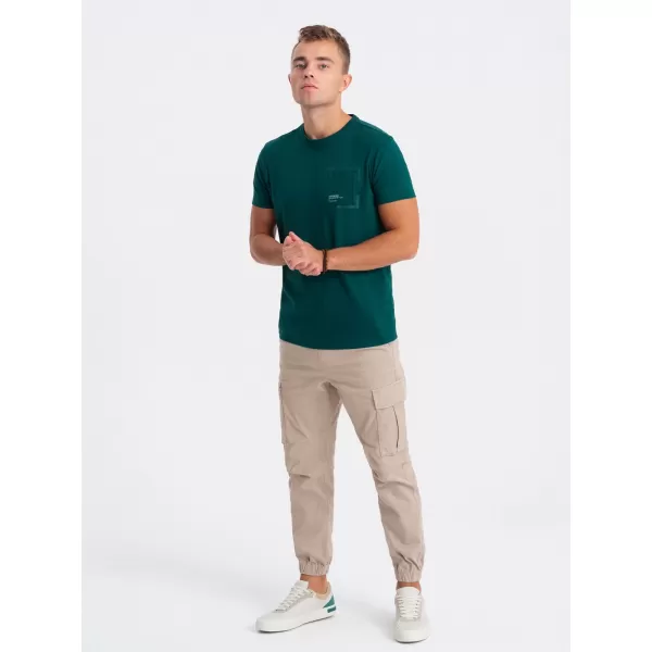  Pánske tričko OMBRE OM-TPT-0154 Marine 