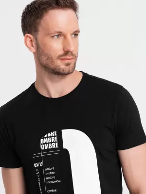 Pánske tričko OMBRE om-t-tp-0166 čierne