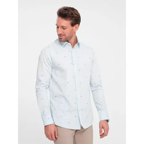  Pánska košeľa OMBRE om-shcs-0156 modrá 