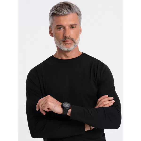  Pánske tričko OMBRE om-lsbl-0106 čierne 
