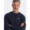 Pánske tričko s dlhým rukávom OMBRE OM-LSCL-0102 NAVYBLE BLUE