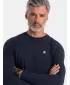 Pánske tričko s dlhým rukávom OMBRE OM-LSCL-0102 NAVYBLE BLUE
