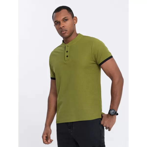 Pánske tričko s Olive golier Olive Olive 