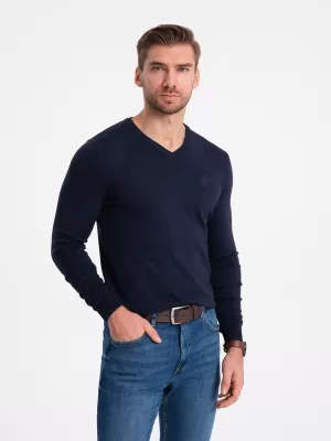 Pánsky sveter OMBRE om-swbs-0107 Navy modrá
