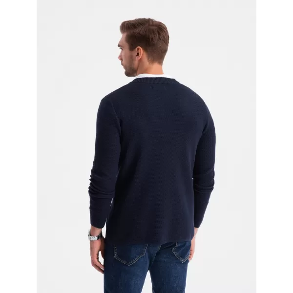  Pánsky sveter OMBRE om-swcd-0109 Navy modrá 