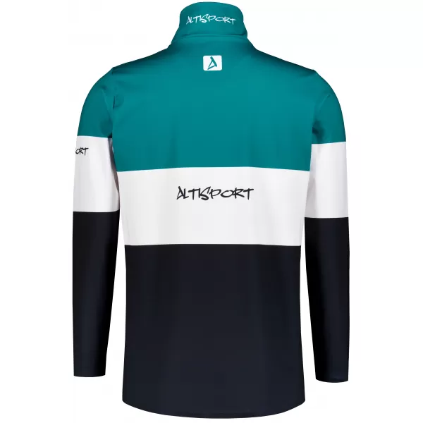  Pánska prémiová funkčná termo mikina ALTISPORT VOJ/ALM051TER03 PETROLEJ/ČIERNA 