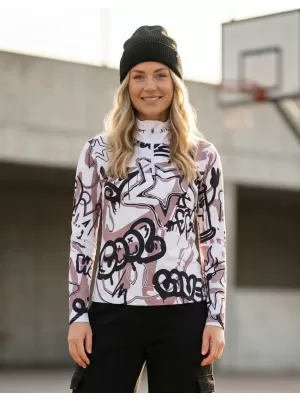 Dámska prémiová funkčná termo mikina ALTISPORT VOJ/ALW054TER03 BIELA ŠEDÁ