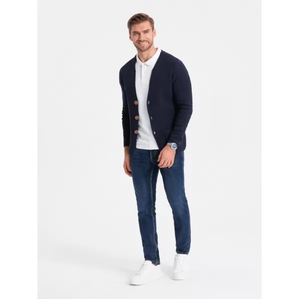  Pánsky sveter OMBRE om-swcd-0109 Navy modrá 