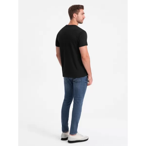  Pánske tričko OMBRE om-tsbs-0146 čierna 