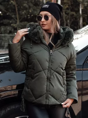 Dámska bunda dsstreet modiva ty4727 zelená