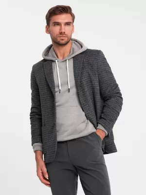 Pánska bunda OMBRE om-blzb-0117 grafit