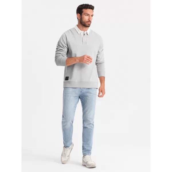  Pánska mikina OMBRE om-ssnz-0132 popol 