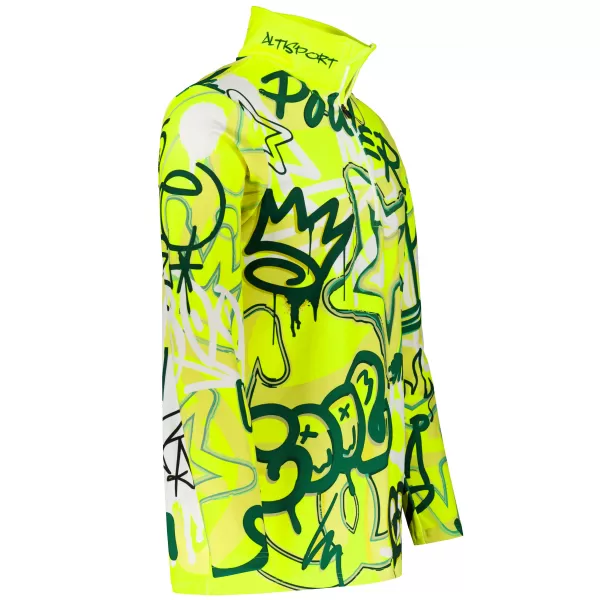  Pánska prémiová funkčná termo mikina ALTISPORT VOJ/ALM054TER03 FLUORESCENČNÁ ZELENÁ 
