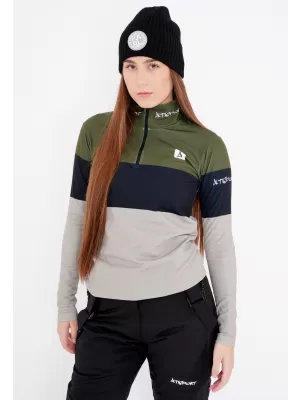 Dámska prémiová funkčná termo mikina ALTISPORT VOJ/ALW051TER03 KAKI