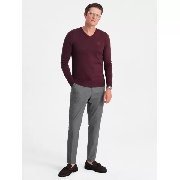  Pánsky sveter OMBRE om-swbs-0107 gaštan 