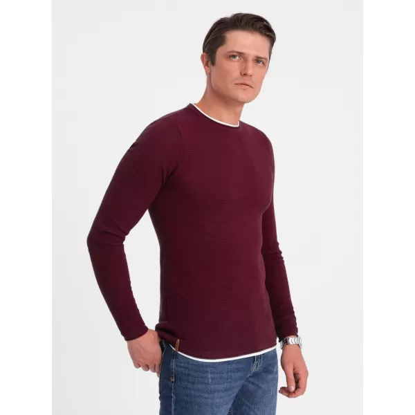  Pánsky sveter OMBRE om -sw -0103 gaštan 