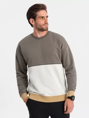 Pánska mikina OMBRE om-ssnz-0130 khaki