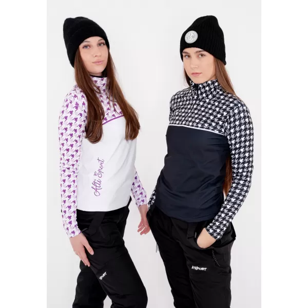  Dámska prémiová funkčná termo mikina ALTISPORT VOJ/ALW048TER03 ČIERNOBIELY 