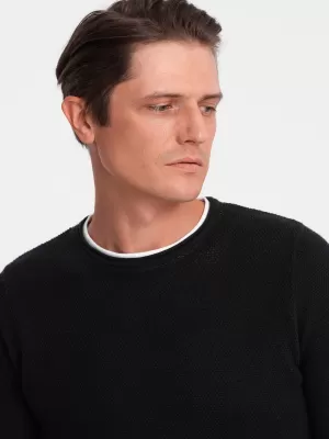 Pánsky sveter OMBRE om -sw -0103 čierny