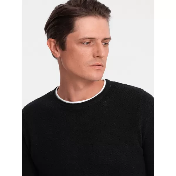  Pánsky sveter OMBRE om -sw -0103 čierny 