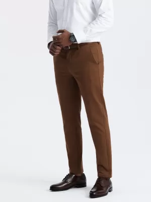Pánske nohavice OMBRE om-Pacp-0190 karamel