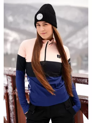 Dámska prémiová funkčná termo mikina ALTISPORT VOJ/ALW051TER03 ORANŽOVÁ/MODRÁ