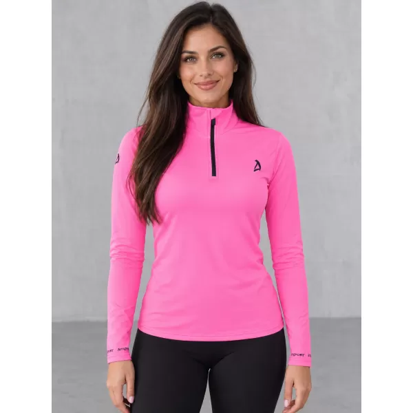  Dámska prémiová funkčná termo mikina ALTISPORT VOJ/ALW000TER03 FLUO RUŽOVÁ 