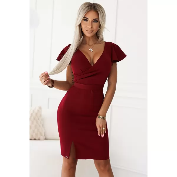  Šaty NUMOCO NINA 479-7 BORDOVÁ 
