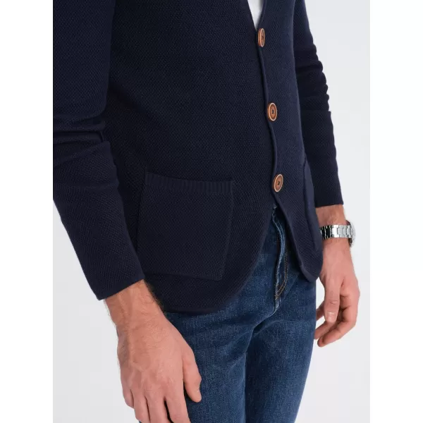  Pánsky sveter OMBRE om-swcd-0109 Navy modrá 