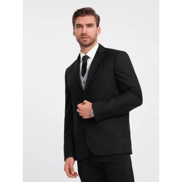  Pánska bunda OMBRE OM-BLZB-0115 ČIERNA 