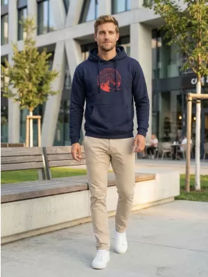 Pánska mikina ALTISPORT ALM172JN796 NÁMORNÍCKA MODRÁ