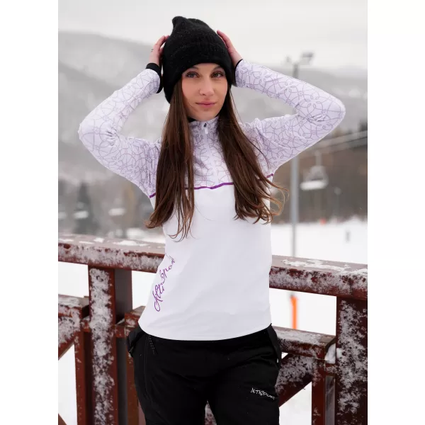  Dámska prémiová funkčná termo mikina ALTISPORT VOJ/ALW053TER03 BIELA/FIALOVÁ 