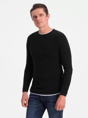 Pánsky sveter OMBRE om -sw -0103 čierny