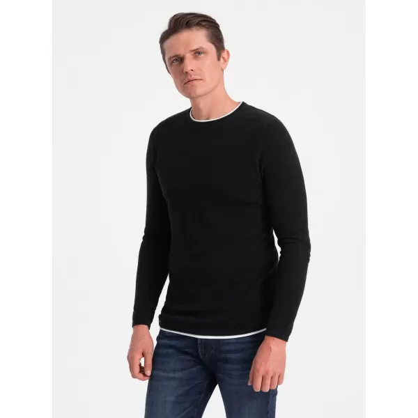  Pánsky sveter OMBRE om -sw -0103 čierny 