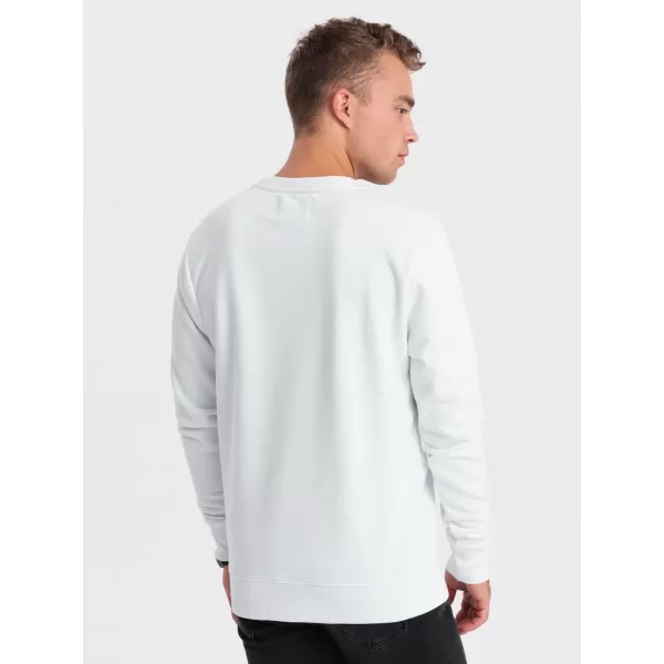  Pánska mikina OMBRE om-ssps-0156 biela 