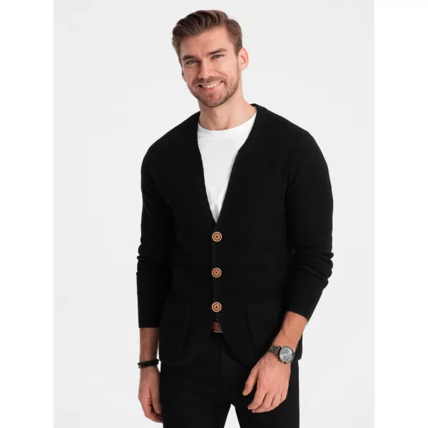  Pánsky sveter OMBRE om-swcd-0109 čierny 