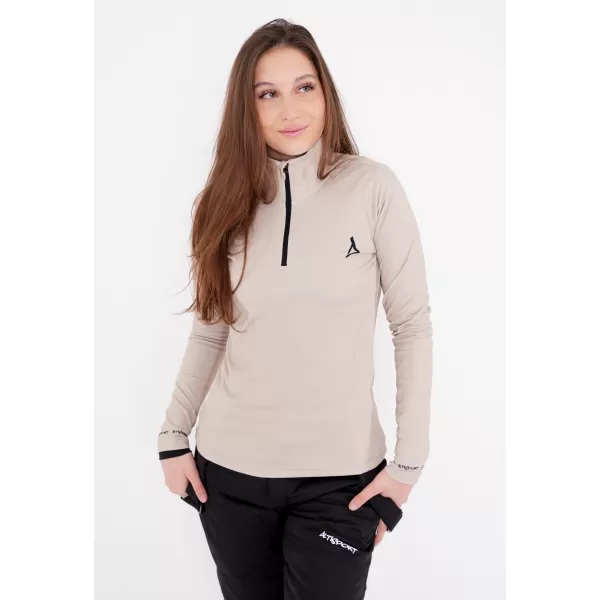  Dámska prémiová funkčná termo mikina ALTISPORT VOJ/ALW000TER03 HNEDÁ 