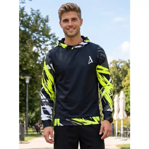 Pánska funkčná mikina premium ALTISPORT VOJ/ALM039MI01 ČIERNOŽLTÁ 