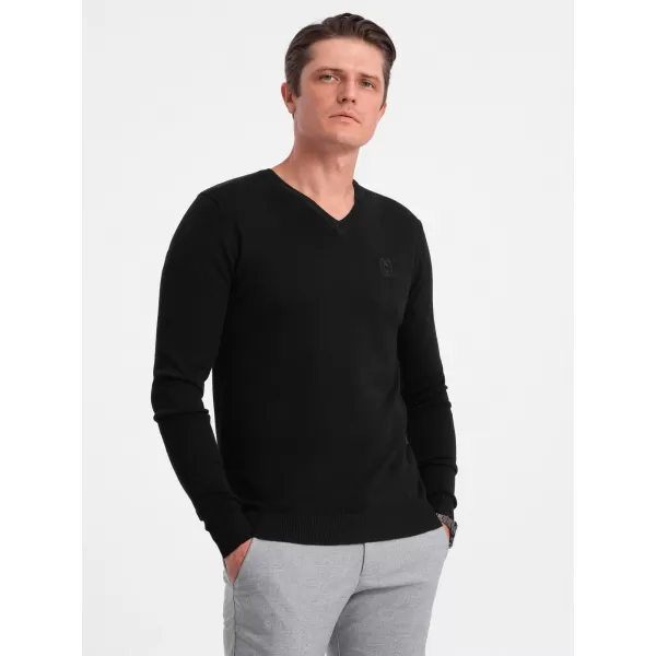  Pánsky sveter OMBRE om-swbs-0107 čierny 