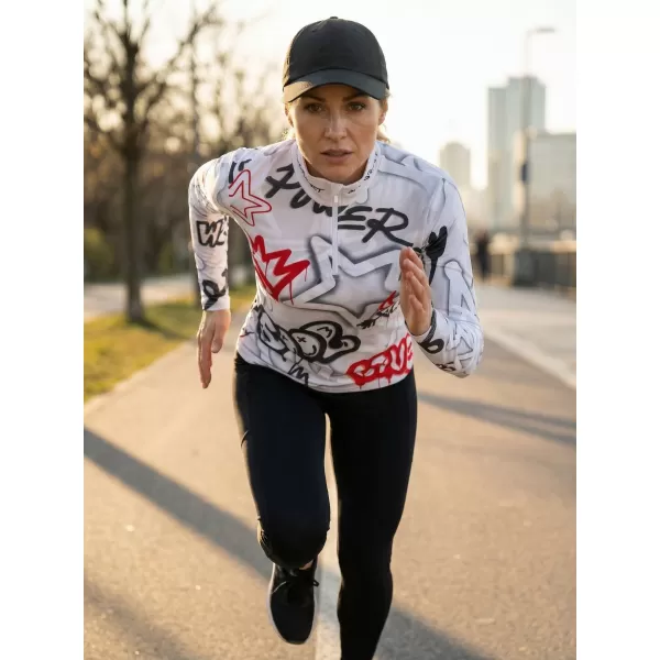  Dámska prémiová funkčná termo mikina ALTISPORT VOJ/ALW054TER03 ŠEDO-ČERVENÁ 