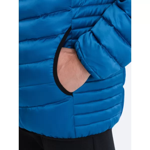  Pánska bunda OMBRE om-jalp-0121 intenzívna modrá 