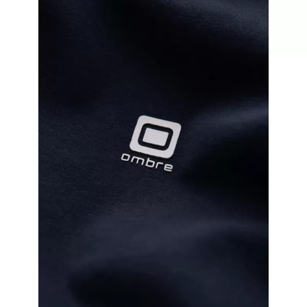  Pánske tričko s dlhým rukávom OMBRE OM-LSCL-0102 NAVYBLE BLUE 