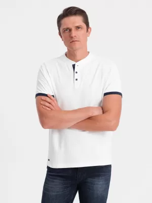 Pánske tričko s OMBRE OM-TSCT-0156 bielym 
