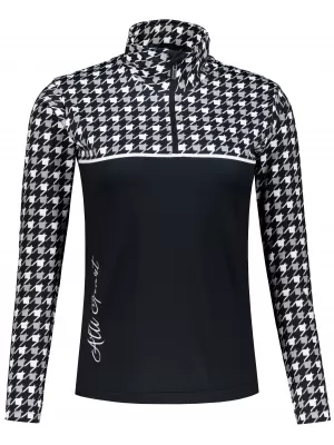 Dámska prémiová funkčná termo mikina ALTISPORT VOJ/ALW048TER03 ČIERNOBIELY
