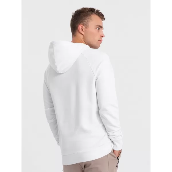  Pánska mikina OMBRE om-ssps-0151 biela 