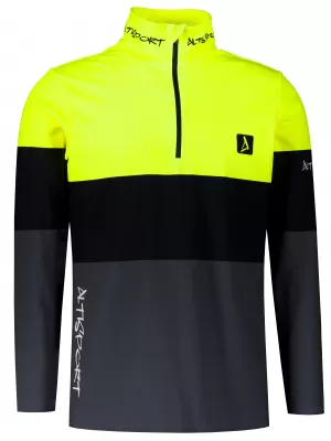 Funkčná termoshrtská mikina Premium ALTISPORT VOJ/ALM051ter03 Neón žltá/šedá