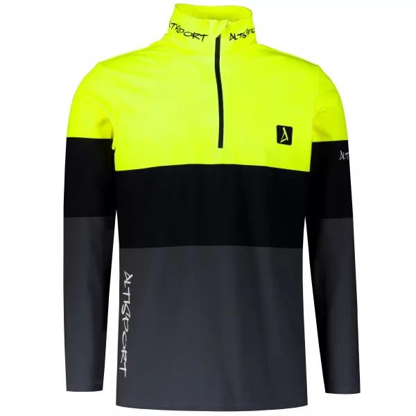  Funkčná termoshrtská mikina Premium ALTISPORT VOJ/ALM051ter03 Neón žltá/šedá 