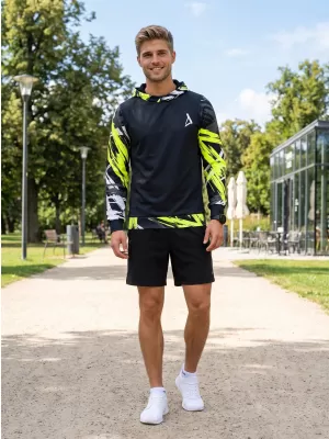 Pánska funkčná mikina premium ALTISPORT VOJ/ALM039MI01 ČIERNOŽLTÁ